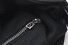 Authentic FENDI Mamma Baguette Shoulder Hand Bag Jersey Leather Black Junk 3290I