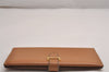 Authentic HERMES Vintage Bearn Classic Leather Long Wallet Purse Brown 3290J