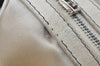 Authentic FENDI Mamma Baguette Shoulder Bag Purse Knit Leather Navy Blue 3291I