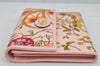 Authentic GUCCI Flora Clutch Hand Bag Pouch Canvas Leather 577350 Pink 3291J