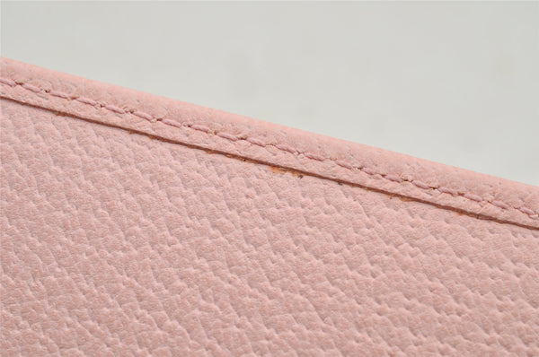 Authentic GUCCI Flora Clutch Hand Bag Pouch Canvas Leather 577350 Pink 3291J