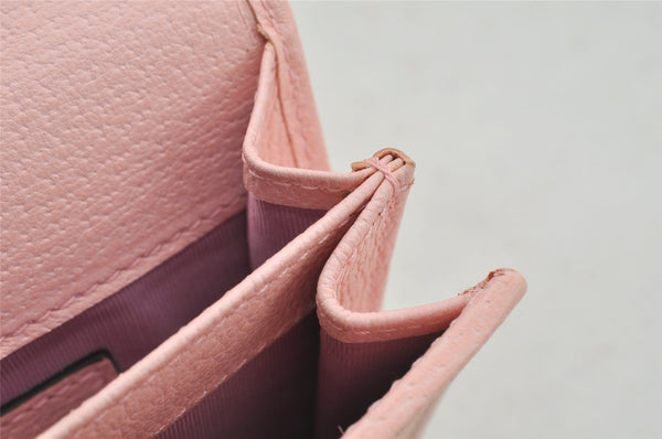 Authentic GUCCI Flora Clutch Hand Bag Pouch Canvas Leather 577350 Pink 3291J