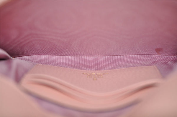 Authentic GUCCI Flora Clutch Hand Bag Pouch Canvas Leather 577350 Pink 3291J