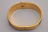 Authentic HERMES Clic Clac Email GM Bangle Bracelet Accessory Gold Black 3292J