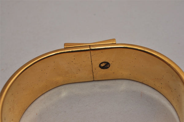 Authentic HERMES Clic Clac Email GM Bangle Bracelet Accessory Gold Black 3292J