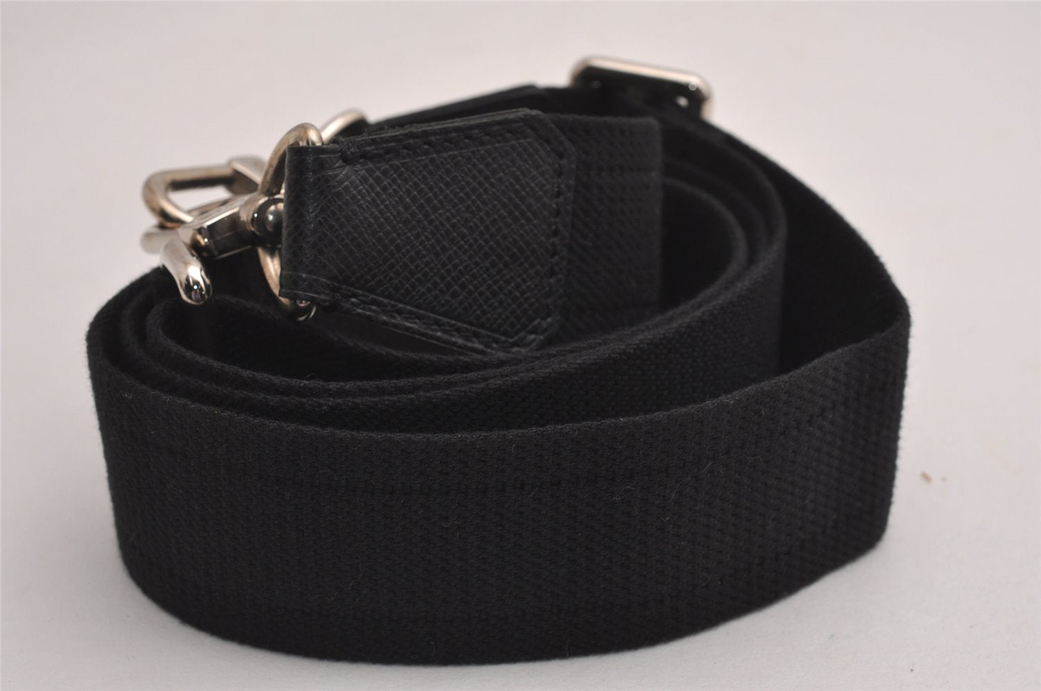 Authentic Louis Vuitton Canvas Leather Shoulder Strap Black 39.0-61.0