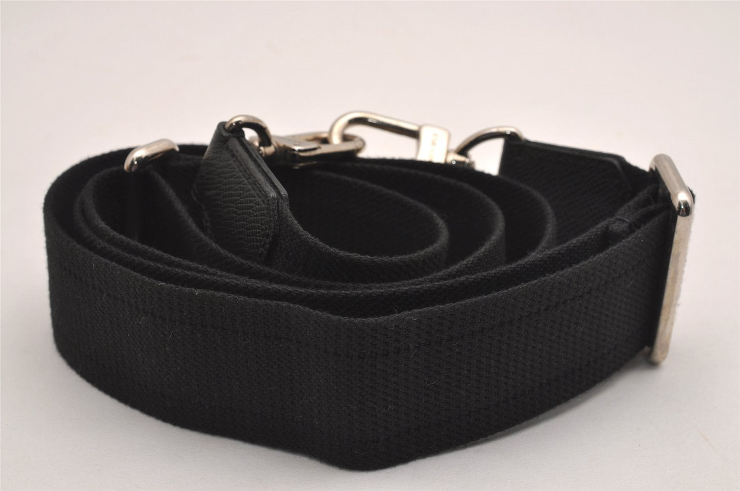 Authentic Louis Vuitton Canvas Leather Shoulder Strap Black 39.0-61.0