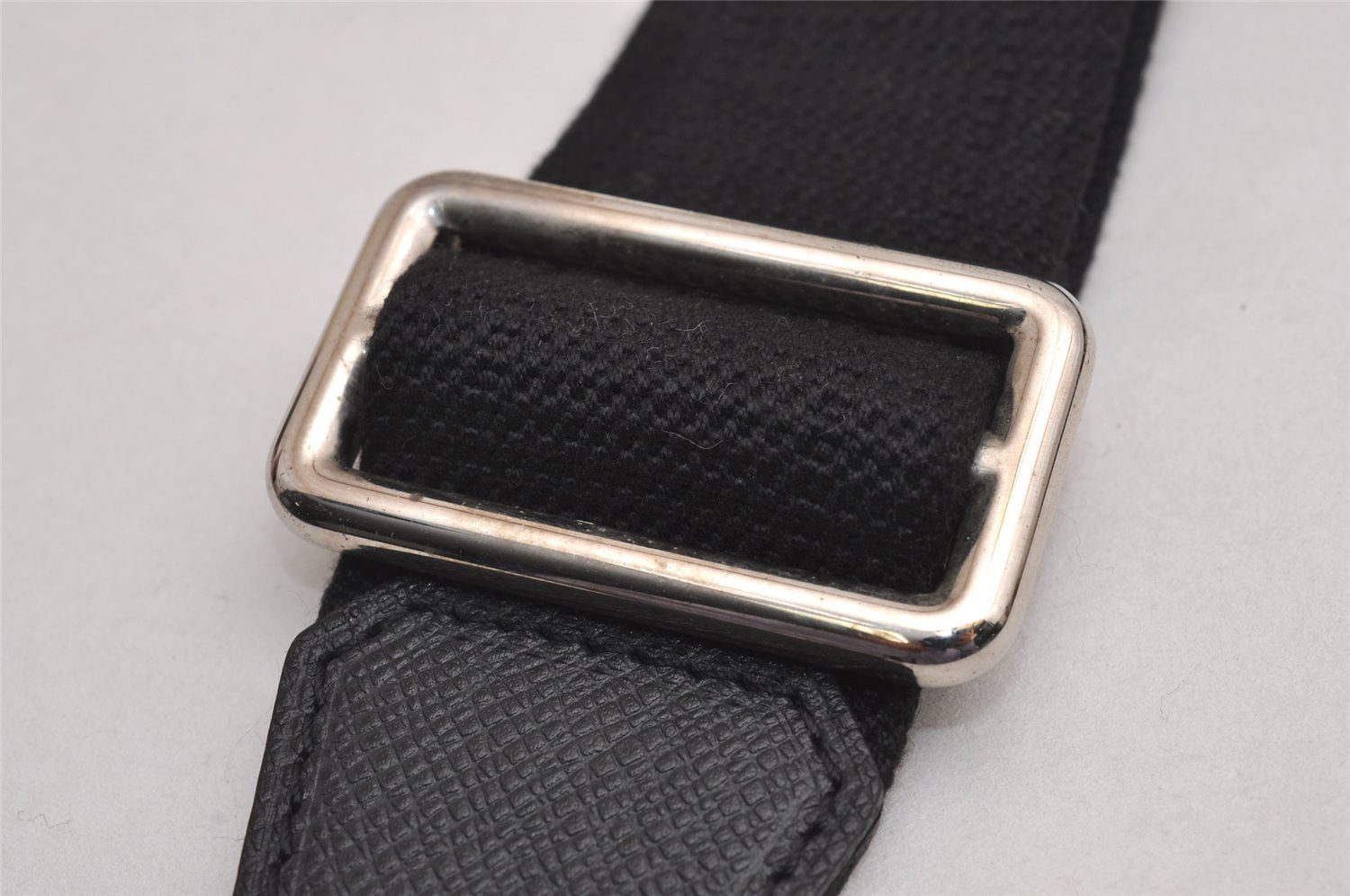 Authentic Louis Vuitton Canvas Leather Shoulder Strap Black 39.0-61.0