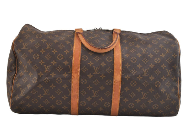 Authentic Louis Vuitton Monogram Keepall 55 Travel Boston Bag M41424 LV 3293K