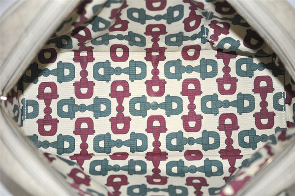 Authentic GUCCI Princy Guccissima GG Leather Shoulder Bag 161720 White 3294I