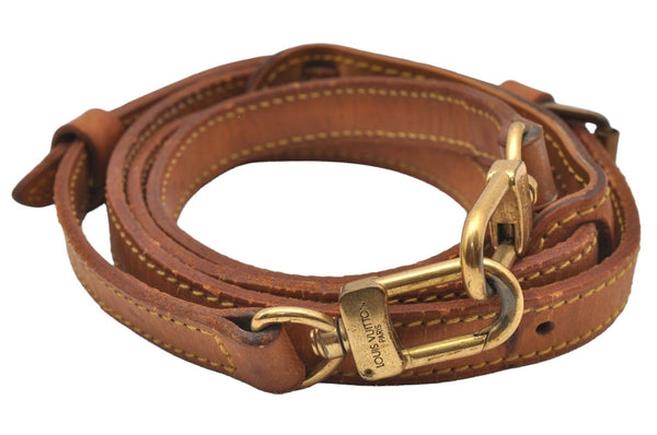 Authentic Louis Vuitton Leather Shoulder Strap Beige 48-55.1" LV 3294J