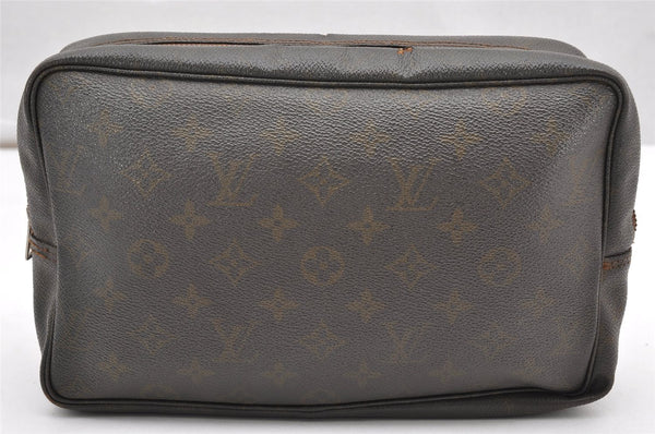 Auth Louis Vuitton Monogram Trousse Toilette 28 Clutch Hand Bag Old Model 3294K
