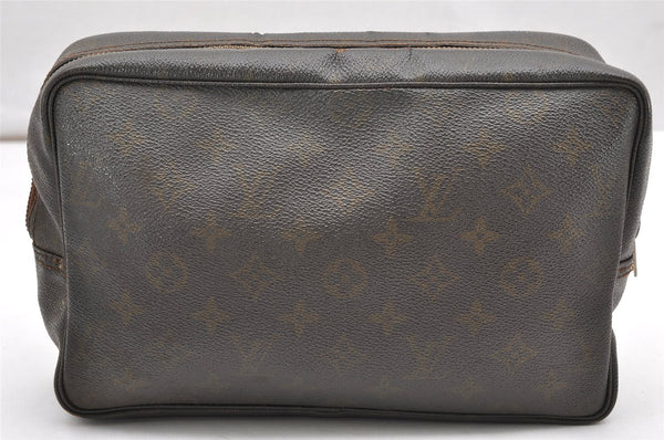 Auth Louis Vuitton Monogram Trousse Toilette 28 Clutch Hand Bag Old Model 3294K