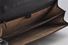 Authentic GUCCI Bamboo Vintage 2Way Briefcase Business Bag Leather Black 3295I