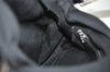 Authentic FENDI Mamma Baguette Shoulder Hand Bag Jersey Leather Black 3296I