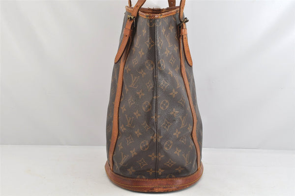 Authentic Louis Vuitton Monogram Bucket GM Shoulder Tote Bag M42236 Junk 3296K