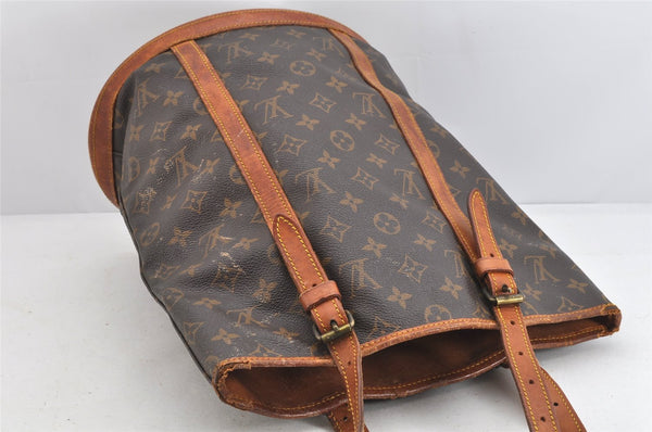 Authentic Louis Vuitton Monogram Bucket GM Shoulder Tote Bag M42236 Junk 3296K