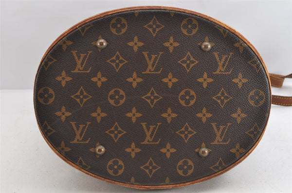 Authentic Louis Vuitton Monogram Bucket GM Shoulder Tote Bag M42236 Junk 3296K