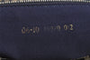 Authentic FENDI Zucchino Shoulder Bag Purse Canvas Leather Navy Blue 3297I