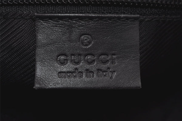 Authentic GUCCI Vintage Shoulder Tote Bag GG Canvas Leather 0190402 Black 3298I