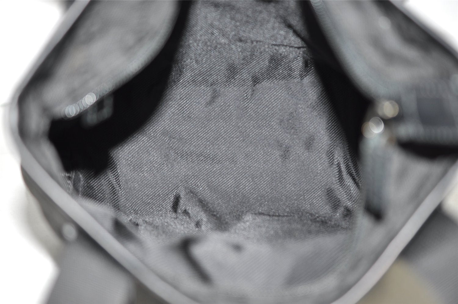 Authentic GUCCI Vintage Shoulder Tote Bag GG Canvas Leather 0190402 Black 3298I