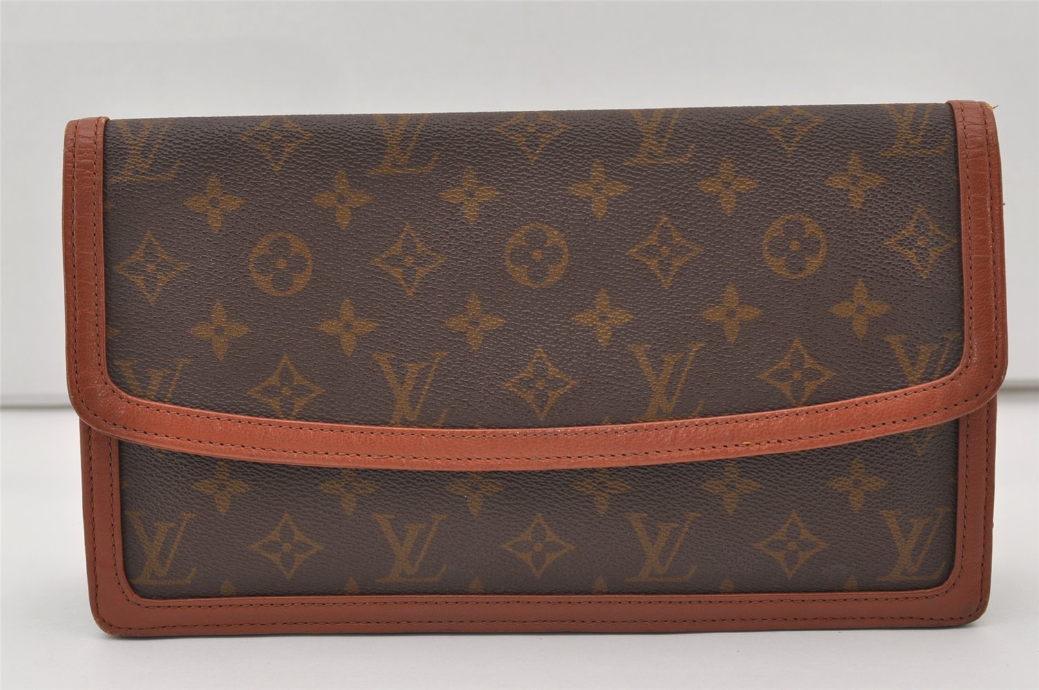 Auth Louis Vuitton Monogram Pochette Dame GM Clutch Hand Bag Old Model LV 3298J