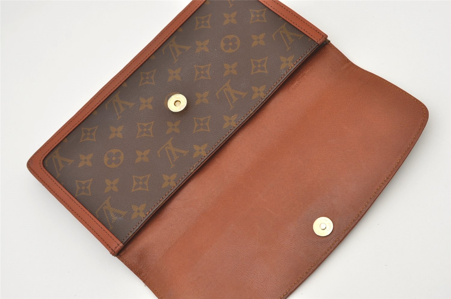 Auth Louis Vuitton Monogram Pochette Dame GM Clutch Hand Bag Old Model LV 3298J