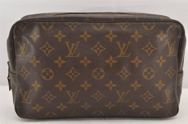 Auth Louis Vuitton Monogram Trousse Toilette 28 Clutch Hand Bag Old Model 3299K