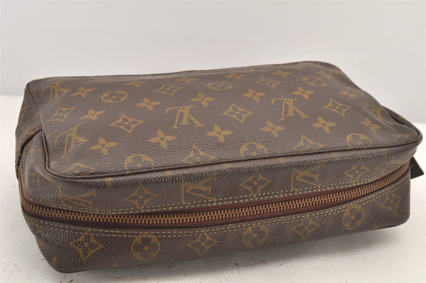Auth Louis Vuitton Monogram Trousse Toilette 28 Clutch Hand Bag Old Model 3299K