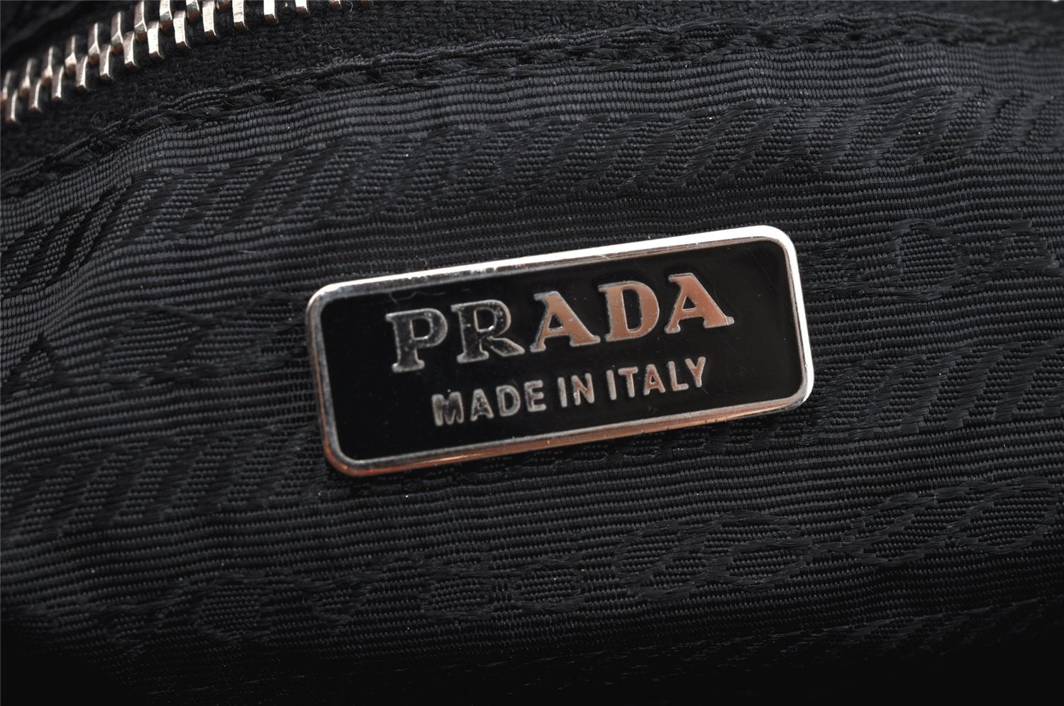 Authentic PRADA Nylon Tessuto Leather Shoulder Hand Bag Purse Black 3300I