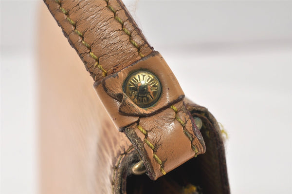 Authentic Louis Vuitton Epi Sellier Dragonne Clutch Bag Beige M52616 LV 3300K