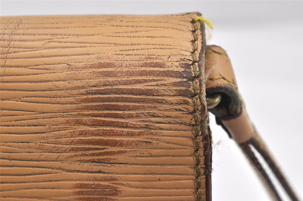 Authentic Louis Vuitton Epi Sellier Dragonne Clutch Bag Beige M52616 LV 3300K
