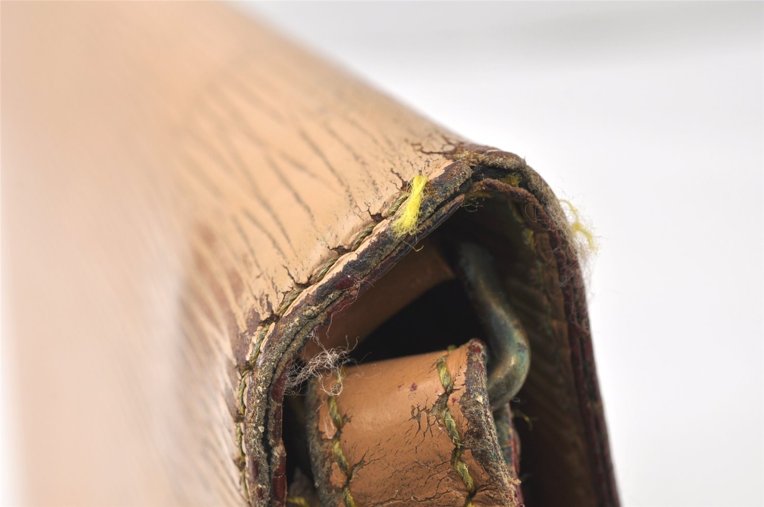 Authentic Louis Vuitton Epi Sellier Dragonne Clutch Bag Beige M52616 LV 3300K