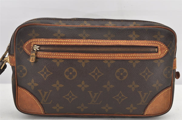 Authentic Louis Vuitton Monogram Marly Dragonne GM M51825 Clutch Hand Bag 3302K