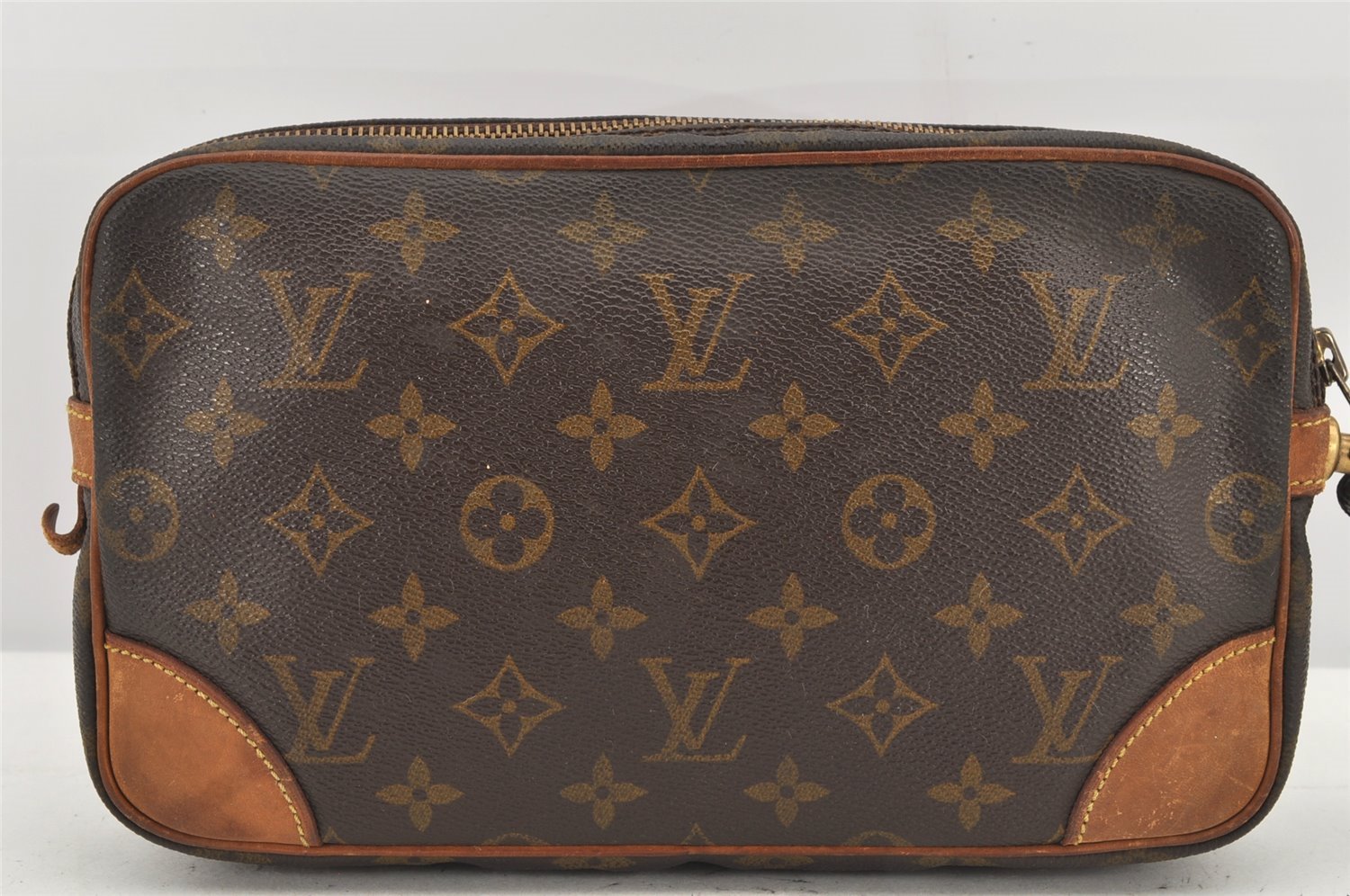 Authentic Louis Vuitton Monogram Marly Dragonne GM M51825 Clutch Hand Bag 3302K