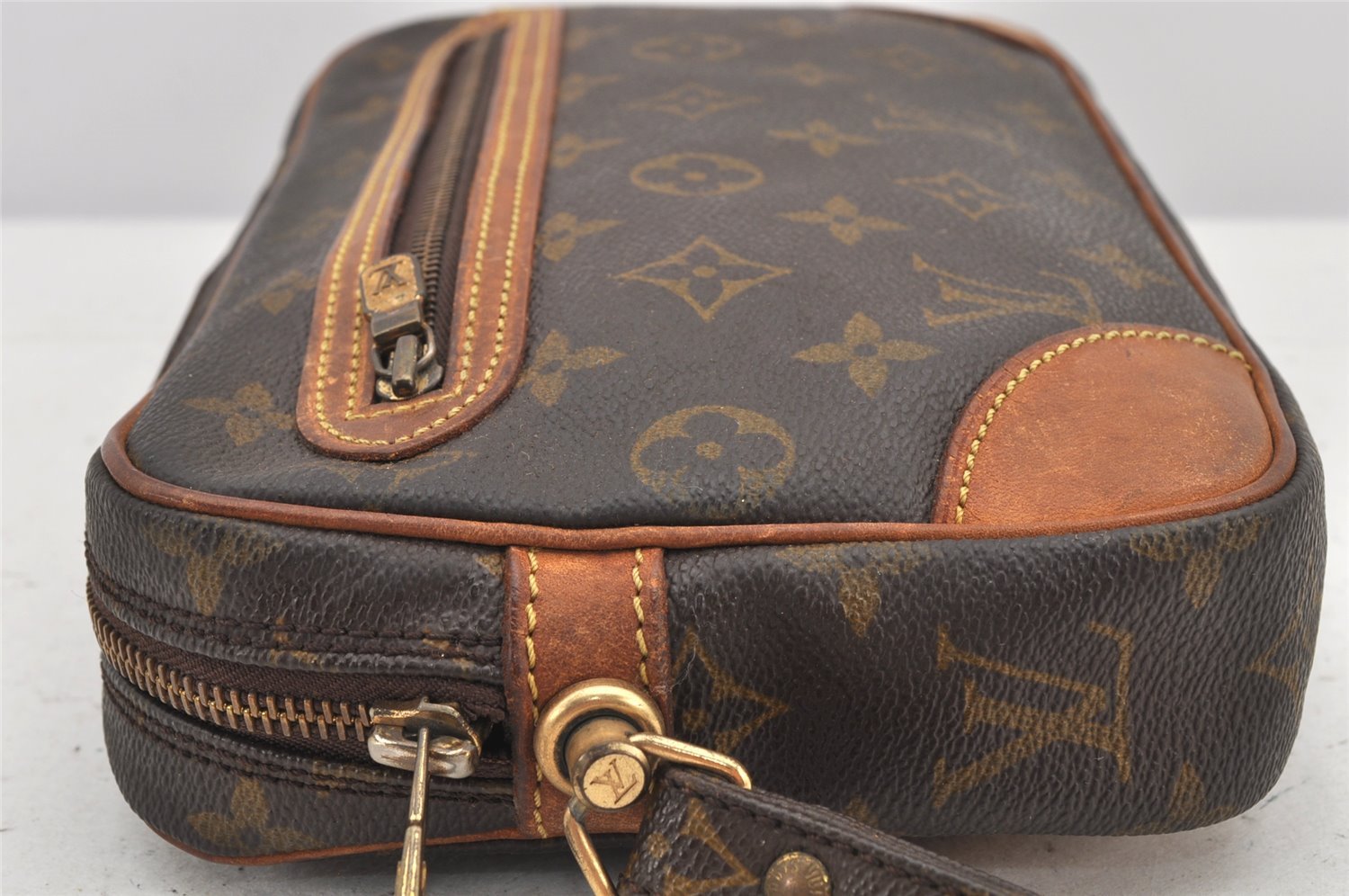 Authentic Louis Vuitton Monogram Marly Dragonne GM M51825 Clutch Hand Bag 3302K