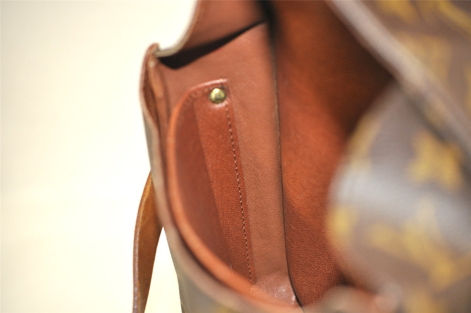 Authentic Louis Vuitton Monogram Cartouchiere GM M51252 Shoulder Cross Bag 3303J