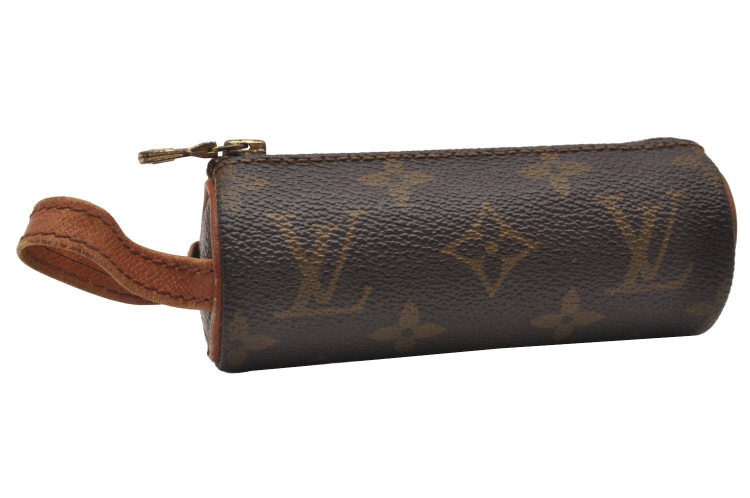 Authentic Louis Vuitton Monogram Etui 3 Golf Ball Case M58249 LV 3304J