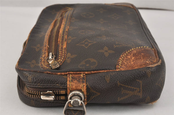 Authentic Louis Vuitton Monogram Marly Dragonne GM M51825 Clutch Bag Junk 3304K