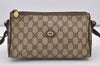 Authentic GUCCI Shoulder Cross Body Bag Purse GG PVC Leather Brown Junk 3305J
