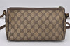 Authentic GUCCI Shoulder Cross Body Bag Purse GG PVC Leather Brown Junk 3305J