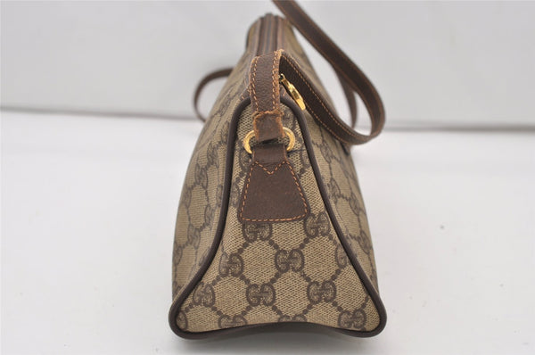 Authentic GUCCI Shoulder Cross Body Bag Purse GG PVC Leather Brown Junk 3305J