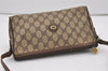 Authentic GUCCI Shoulder Cross Body Bag Purse GG PVC Leather Brown Junk 3305J