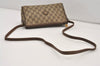 Authentic GUCCI Shoulder Cross Body Bag Purse GG PVC Leather Brown Junk 3305J