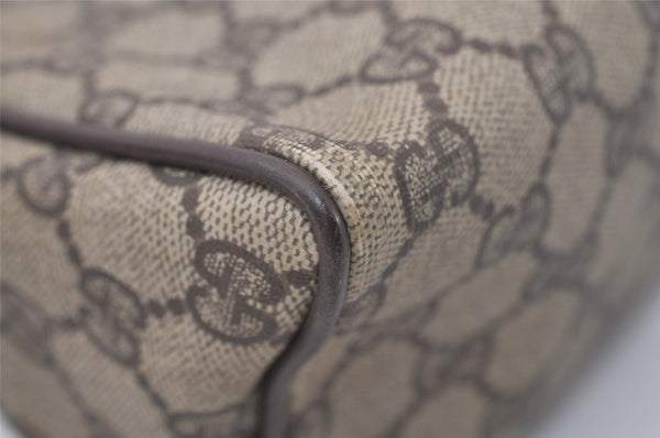 Authentic GUCCI Shoulder Cross Body Bag Purse GG PVC Leather Brown Junk 3305J