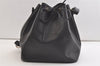 Authentic Louis Vuitton Epi Petit Noe Drawstring Bag M59012 Black Junk 3305K