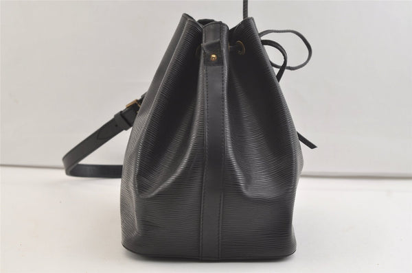 Authentic Louis Vuitton Epi Petit Noe Drawstring Bag M59012 Black Junk 3305K