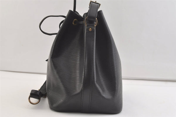 Authentic Louis Vuitton Epi Petit Noe Drawstring Bag M59012 Black Junk 3305K