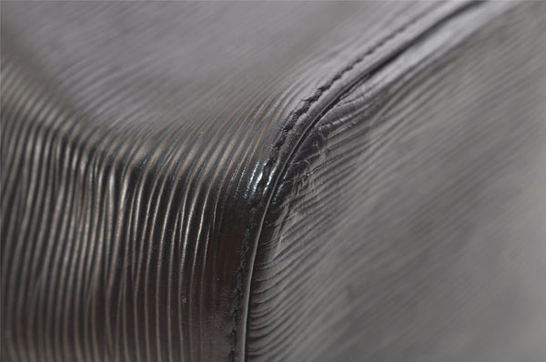 Authentic Louis Vuitton Epi Petit Noe Drawstring Bag M59012 Black Junk 3305K