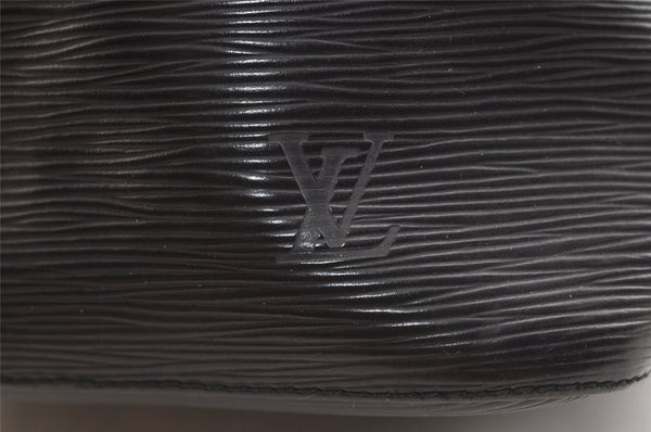 Authentic Louis Vuitton Epi Petit Noe Drawstring Bag M59012 Black Junk 3305K